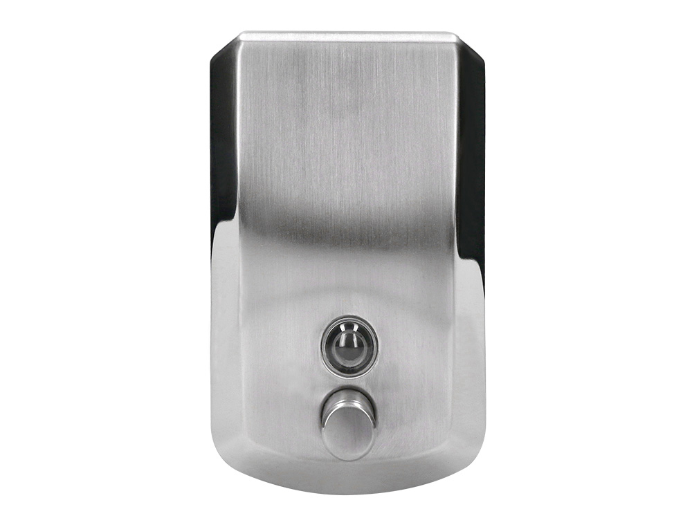 DISTRIBUTEUR SAVON LIQUIDE Q-CONNECT MANUEL ACIER INOXYDABLE 800ML 179X56X115MM