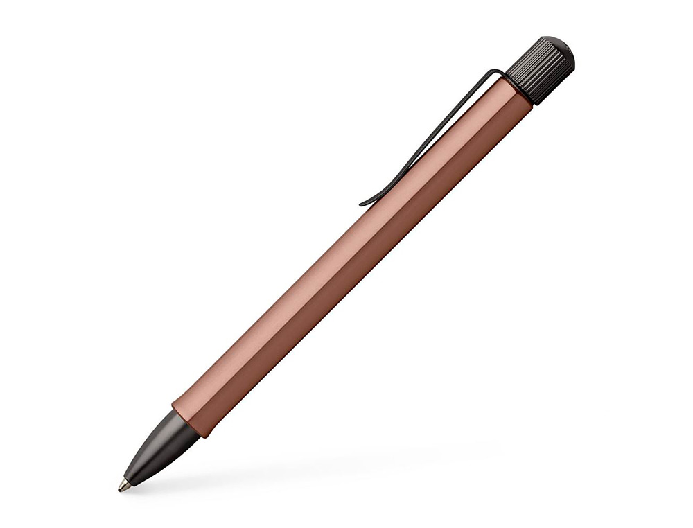 STYLO-BILLE FABER CASTELL HEXO ALUMINIUM BRONZE