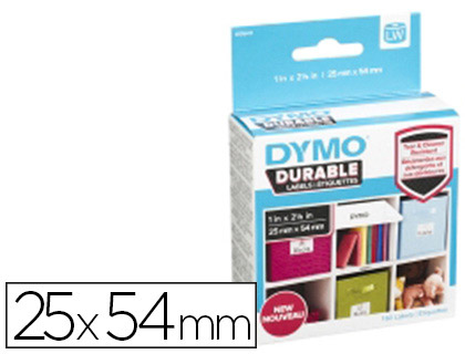 ROULEAU TIQUETTES DYMO LABEL WRITER 25X54MM 160 TIQUETTES SUPPORT POLYPROPYLNE BLANC