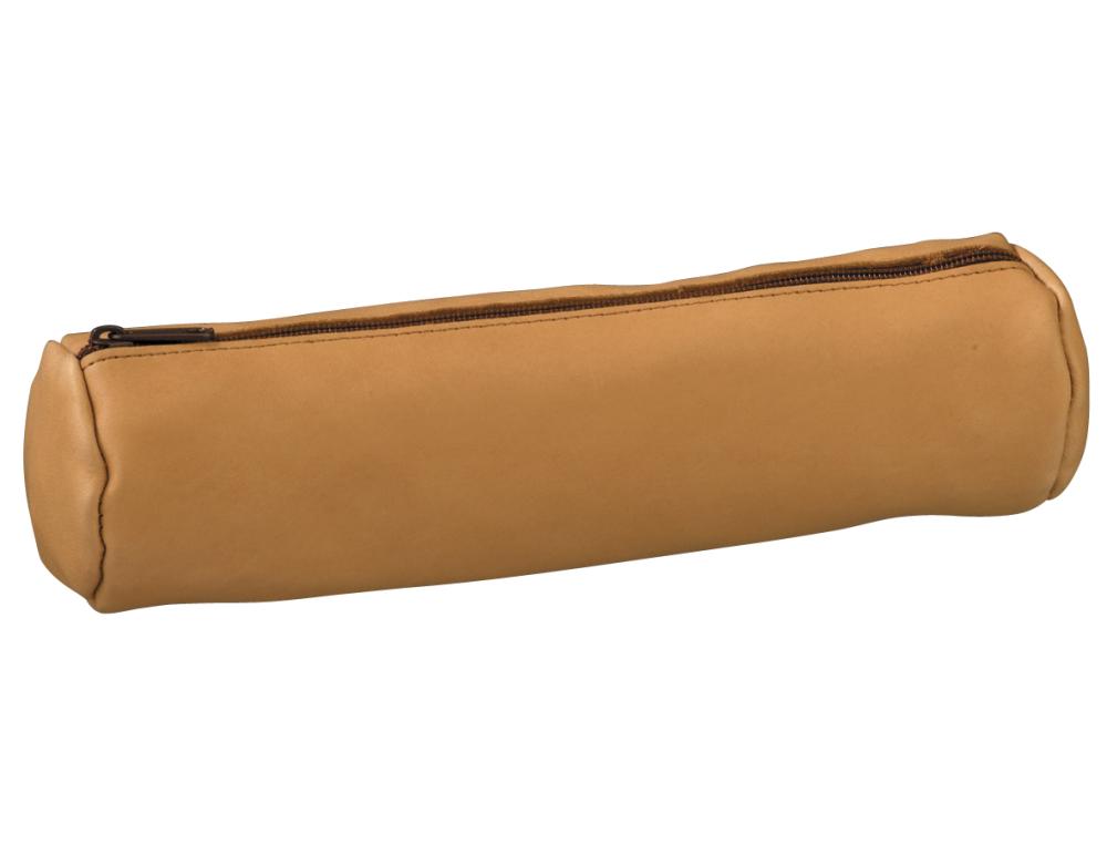FOURRE TOUT ROND CUIR NATUREL