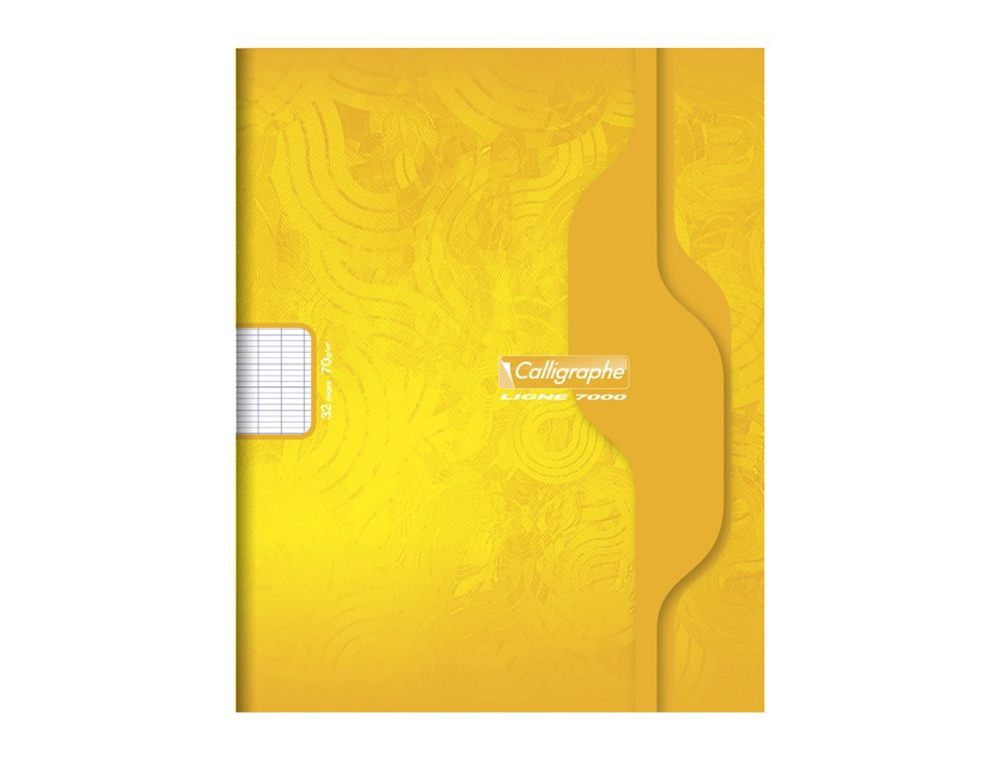 CAHIER PIQURE CLAIREFONTAINE 7000 COUVERTURE SOUPLE PP     21X29,7CM 96P SEYES 70G       COLORIS JAUNE