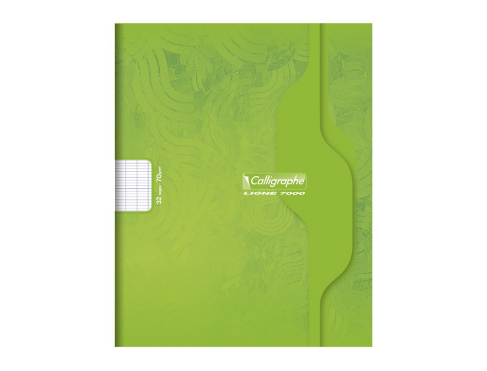CAHIER PIQURE CLAIREFONTAINE 7000 COUVERTURE SOUPLE PP     21X29,7CM 96P SEYES 70G       COLORIS VERT