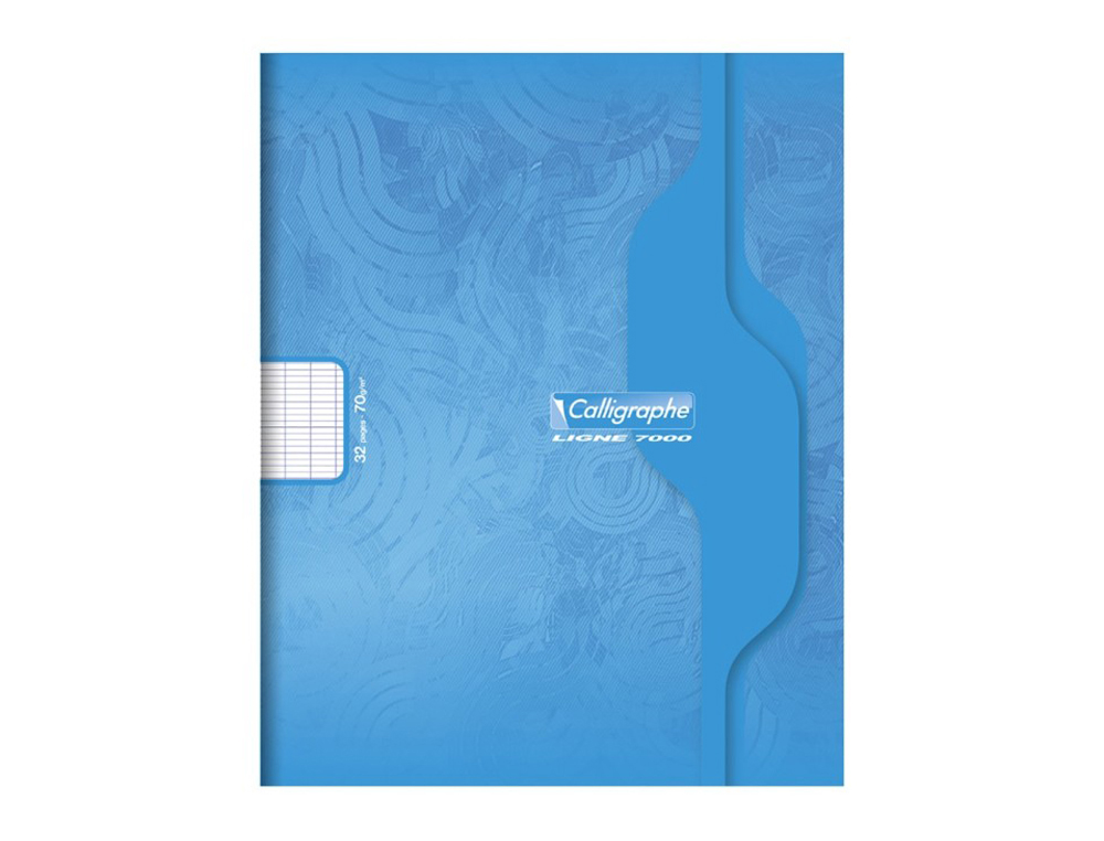 CAHIER PIQURE CLAIREFONTAINE 7000 COUVERTURE SOUPLE PP     24X32CM 96P SEYES 70G COLORIS BLEU