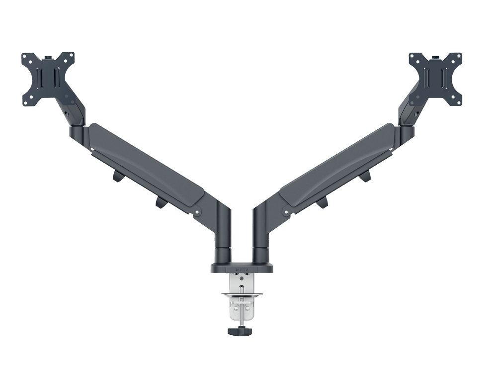 BRAS PORTE-ECRAN LEITZ DOUBLE FAIBLE ENCOMBREMENT COLORIS   GRIS