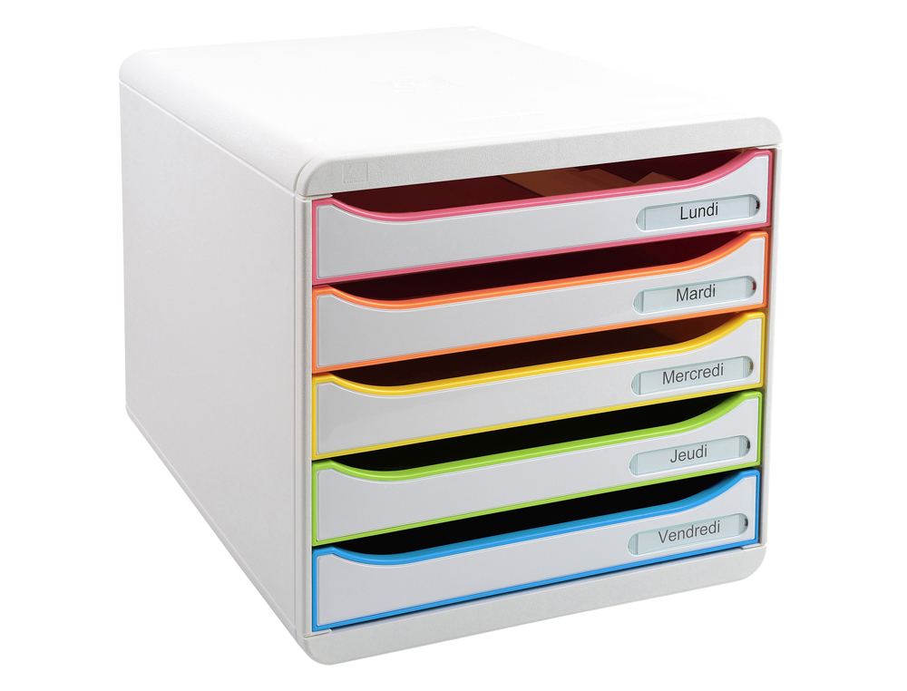 MODULE CLASSEMENT EXACOMPTA BIG BOX PLUS 5 TIROIRS        COLORIS ARLEQUIN
