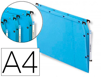 DOSSIER SUSPENDU L'OBLIQUE AZV ULTIMATE CARTE CANSON KRAFT 240G ARMOIRE ENTRAXE 330MM H275MM FOND V BLEU BOTE 25 UNITS