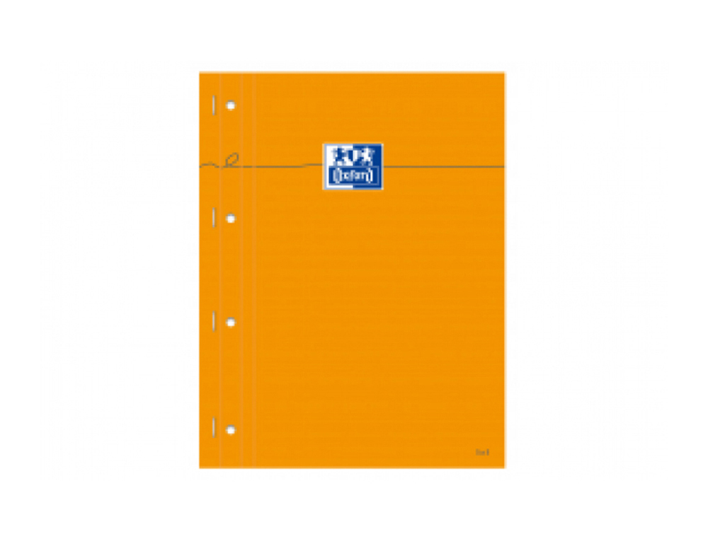 BLOC BUREAU OXFORD A4+ 210X320MM PAPIER VLIN SURFIN PERFOR DTACHABLE COUVERTURE ENVELOPPANTE 80F 80G ORANGE