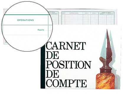 REGISTRE EXACOMPTA POSITION DE COMPTE 160X195MM 40 PAGES