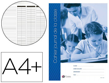 JOURNAL PRPARATION DE CLASSE DITIONS FUZEAU COUVERTURE CARTE 1 FACE 235G A4+ 240X320MM AGRAFAGE 3 POINTS 78 PAGES