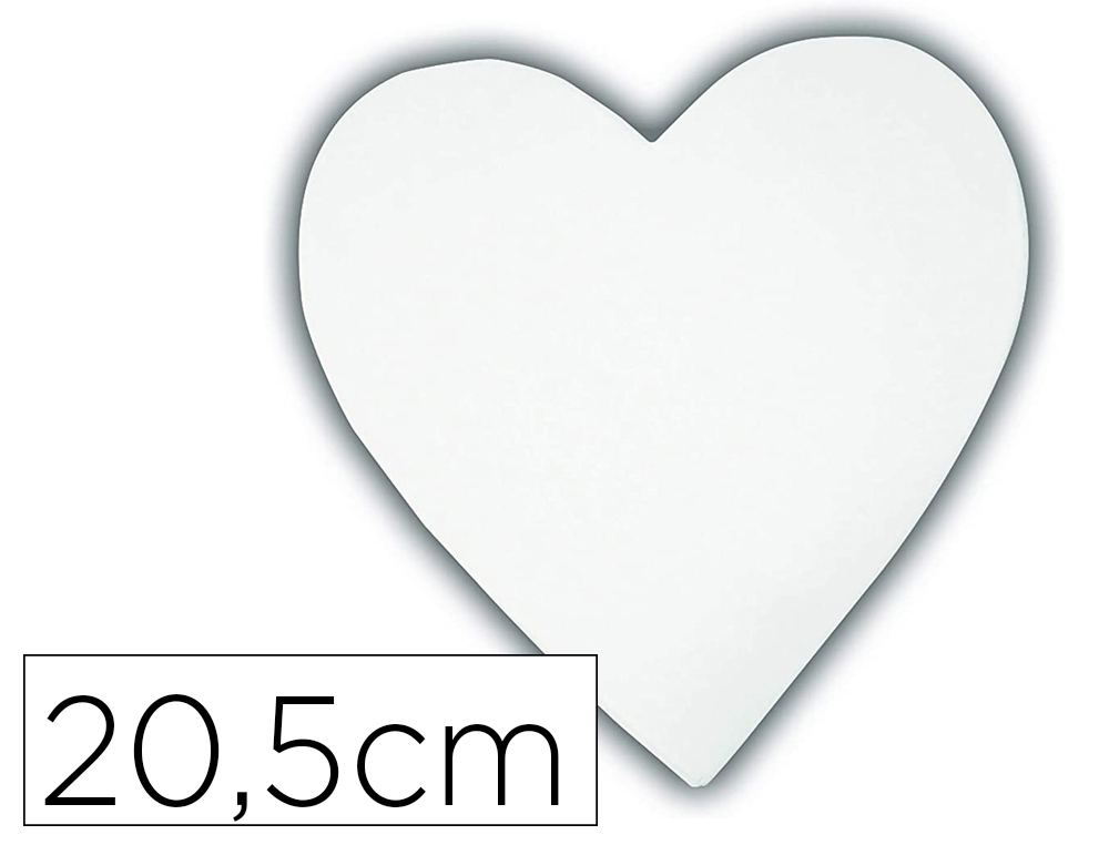 COEUR PLEIN DECOPATCH PAPIER MACHE 20,5CM COLORIS BLANC