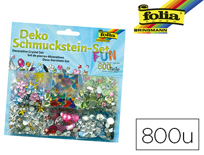 BIJOU EN PIERRE FOLIA SET FUN ASSORTIS PAQUET DE 800 PICES