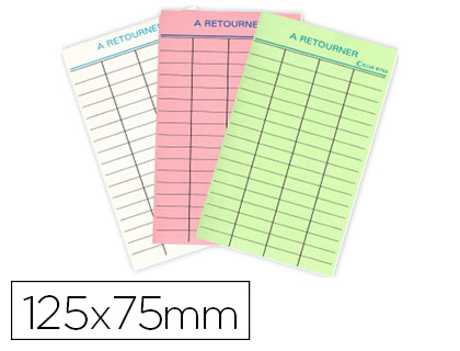 FICHE BIBLIOTHQUE ELVE BRISTOL  RETOURNER 180G FORMAT 125X75MM PAQUET 100 UNITS COLORIS VERT