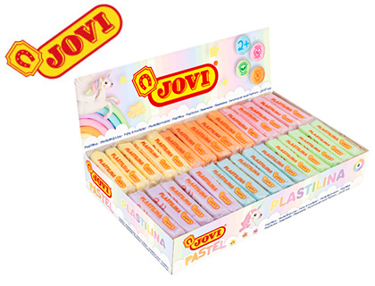 PATE A MODELER JOVI PLASTILINA VEGETALE           ASSORTIMENT 30 PAINS 50G      CHACUN COULEURS PASTEL