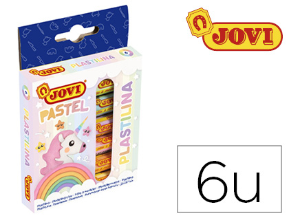 PATE A MODELER JOVI PLASTILINA VEGETALE           ASSORTIMENT 6 PAINS 15G       CHACUN COULEURS PASTEL