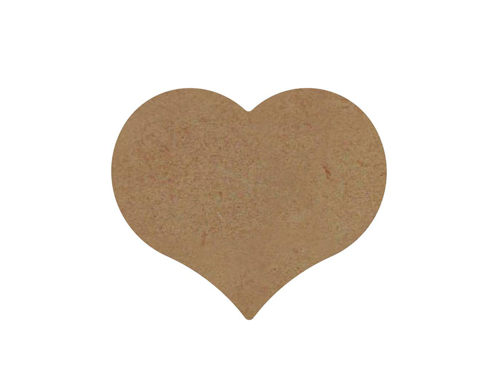 DESSOUS DE PLAT GOMILLE A DECORER FORME COEUR MOULURE   EN BOIS 20X22CM