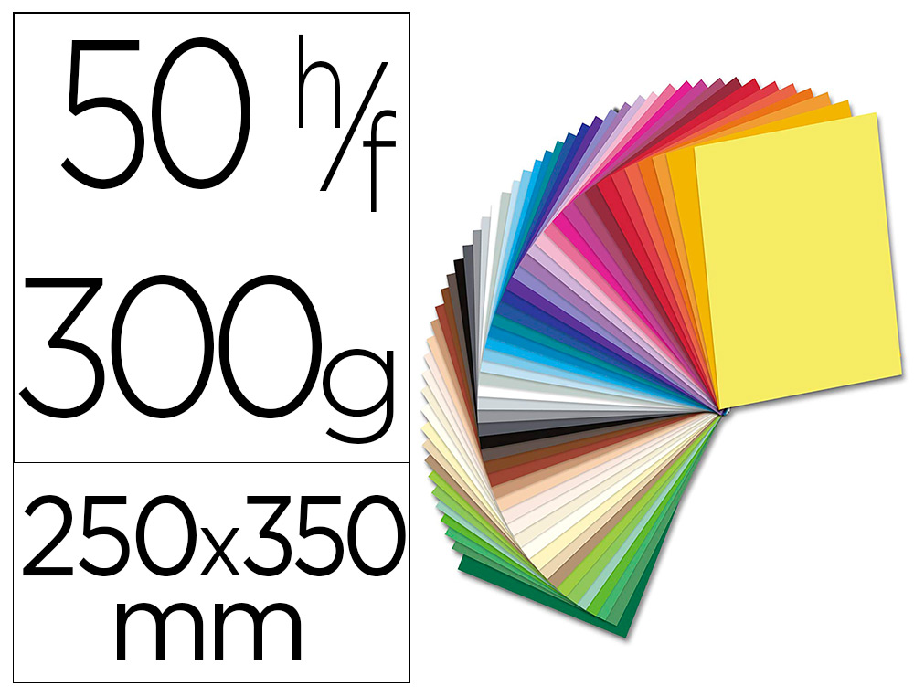 CARTON POUR PHOTOMONTAGES FOLIA 300G/M2 CERTIFIE PEFC   ANGE BLEU 50 FEUILLES CARTONNEES 250X350MM COLORIS ASSORTIS