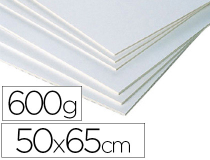 CARTON ENTRECOLL CLAIREFONTAINE MI-FIN 50X65CM 600G RECTO BLANC VERSO GRIS