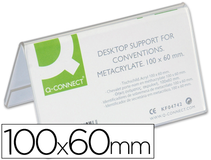 CHEVALET Q-CONNECT PORTE-NOMS MTHACRYLATE IDAL SYSTME IDENTIFICATION 100X60MM