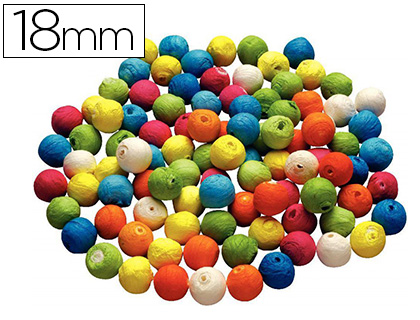 BOULE CELLULOSE UNIVERS DE PIWI DIAMTRE 18MM COLORIS ASSORTIS SACHET 100 UNITS